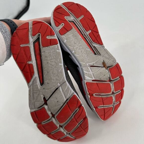 Hoka One One Elevon Women's Lightweight Lace Up Running Shoes Gray Orange Size 9 - Picture 11 of 12